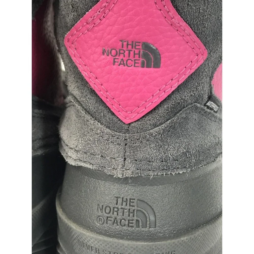 The North Face Boots Womens 6‎ Pink gray Faux Fur Suede Size 6